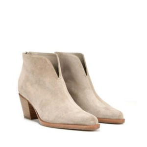 Vince Booties Havana Suede Light Straw Sz 8 NEW NWB N22